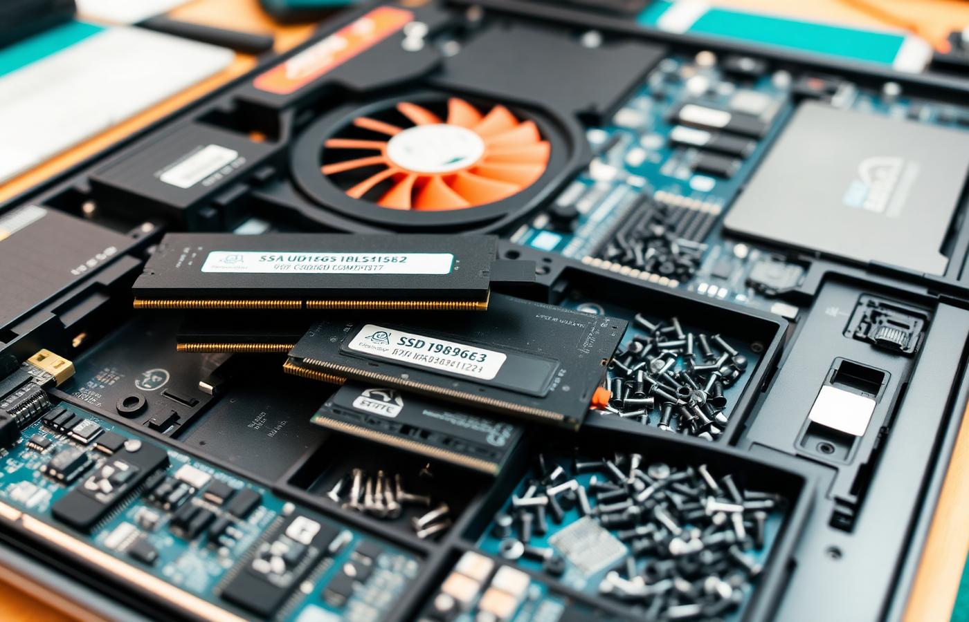 Notebook-Komponenten – RAM, SSD, Lüfter